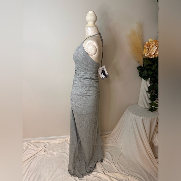 NAKED WARDROBE Gray Maxi Dress Sz XS‎ NWT - Picture 2 of 8
